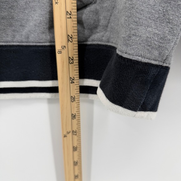 Nike Sportswear Colorblock Quarter Zip Pullover Sweatshirt Men Large Gray White - Picture 7 of 7